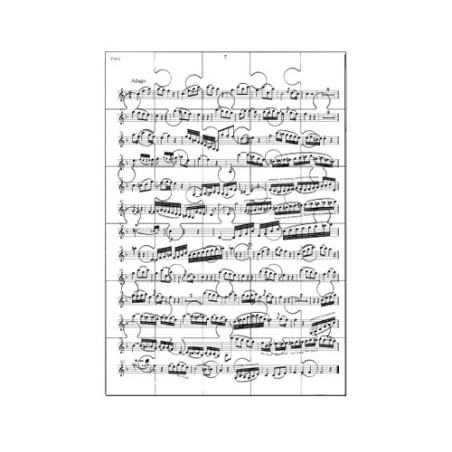 Puzzle en bois 30 pièces : Partition du concerto pour clarinette de Mozart