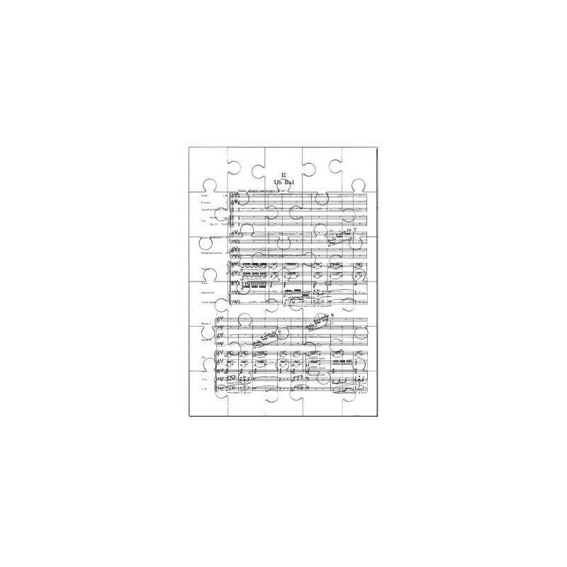 Puzzle en bois 30 pièces : Partition de la symphonie fantastique de Berlioz
