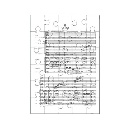 Puzzle en bois 30 pièces : Partition de la symphonie fantastique de Berlioz