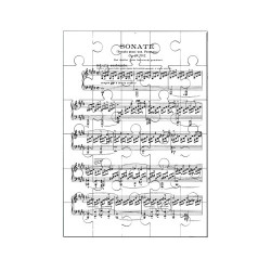 Puzzle en bois 30 pièces : Partition de la sonate op 27 n°2 de Beethoven