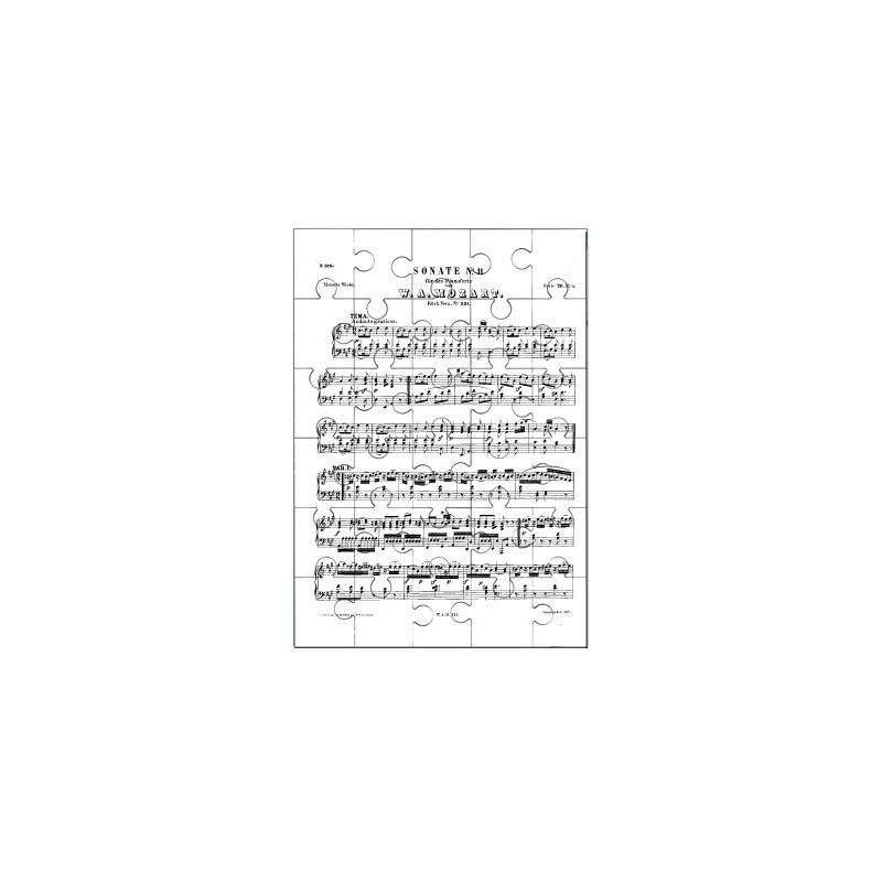 Puzzle en bois 30 pièces : Partition de la sonate k331 de Mozart