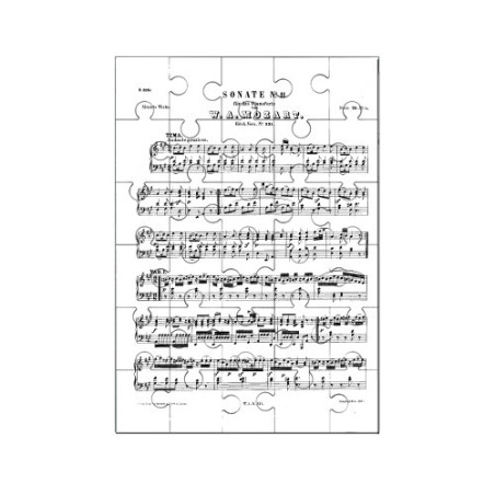 Puzzle en bois 30 pièces : Partition de la sonate k331 de Mozart