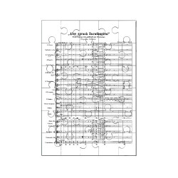 Puzzle en bois 30 pièces : Partition de Ainsi parlait Zarathoustra de Strauss