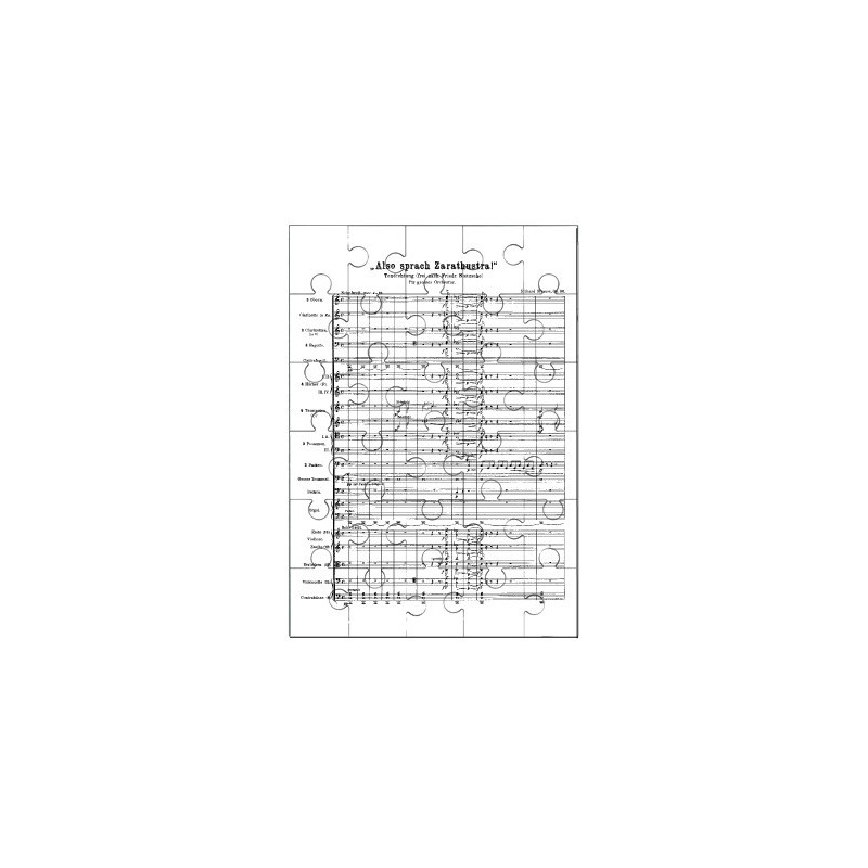 Puzzle en bois 30 pièces : Partition de Ainsi parlait Zarathoustra de Strauss
