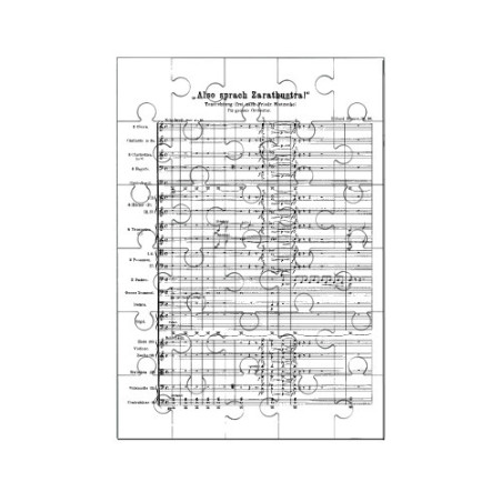Puzzle en bois 30 pièces : Partition de Ainsi parlait Zarathoustra de Strauss