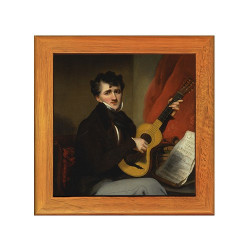 Dessous de plat : Portrait d'un joueur de guitare par Chinnery