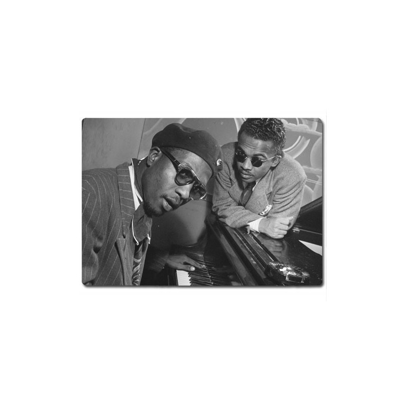 Planche à découper en verre : Portrait de Thelonious Monk et Howard McGhee