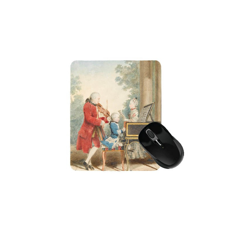 Tapis de souris 23 cm x 19 cm : Mozart père et ses deux enfants