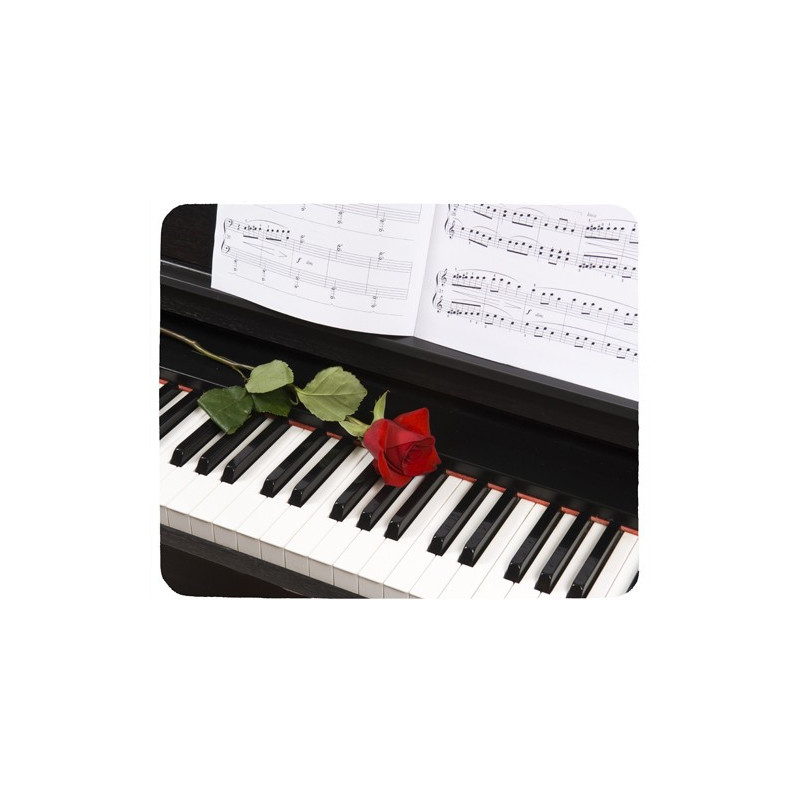 Tapis de souris 23 cm x 19 cm : Piano, rose, partition