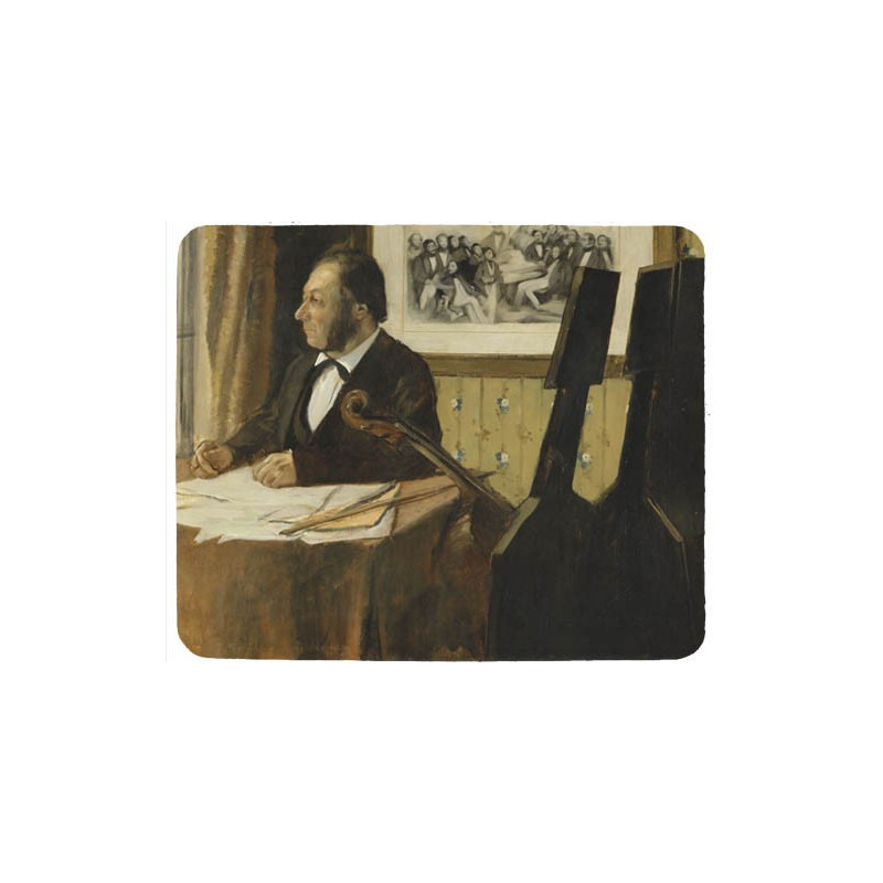Tapis de souris 23 cm x 19 cm : Le violoncelliste Pilet par Degas
