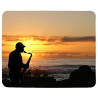 Tapis de souris 23 cm x 19 cm : Saxophoniste sur une plage