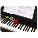 Tapis de souris 27 cm x 20 cm : Piano, rose, partition