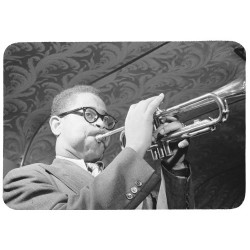 Tapis de souris 27 cm x 20 cm : Portrait de Dizzy Gillespie