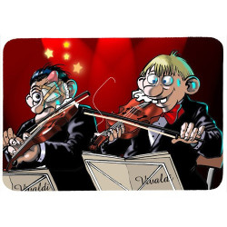 Tapis de souris 27 cm x 20 cm : Deux violonistes
