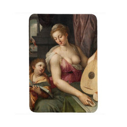 Tapis de souris 27 cm x 20 cm : Allégorie de la musique par Frans Floris de Vriendt