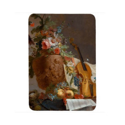 Tapis de souris 27 cm x 20 cm : Fleurs et violon par Bachelier