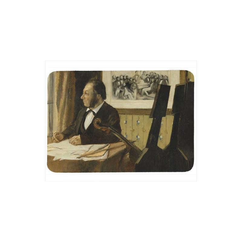 Tapis de souris 27 cm x 20 cm : Le violoncelliste Pilet par Degas