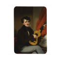 Tapis de souris 27 cm x 20 cm : Portrait d\'un joueur de guitare par Chinnery