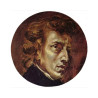 Tapis de souris rond : Portrait de Chopin par Delacroix