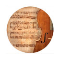 Tapis de souris rond : Violon et vieille partition