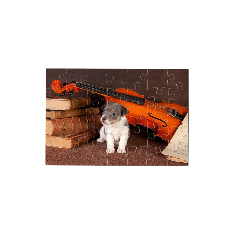 Puzzle Chiot, violon, partitions