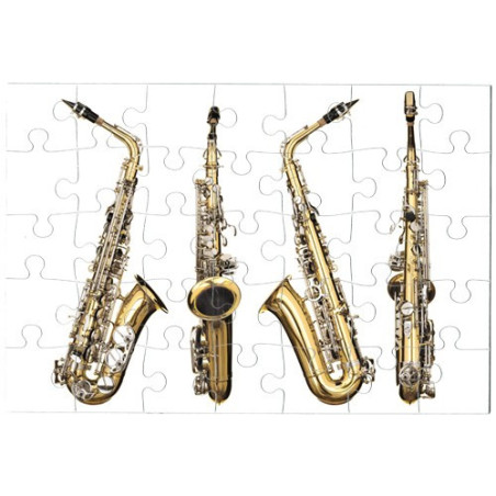 Puzzle 4 vues du saxophone