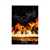 Puzzle Clavier de piano en feu