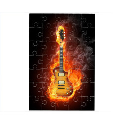 Puzzle Guitare jazz en feu