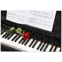 Puzzle Piano, rose, partition