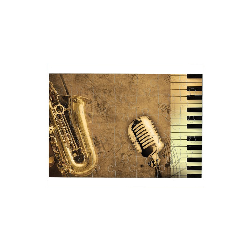 Puzzle Saxophone, micro, clavier
