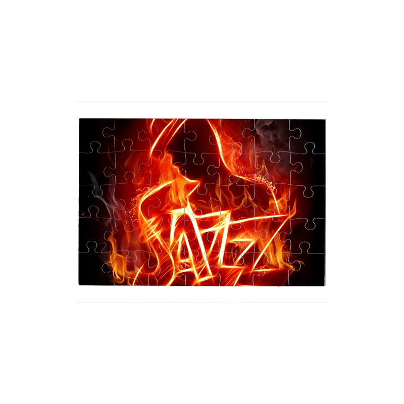 Puzzle Saxophoniste jazz en feu