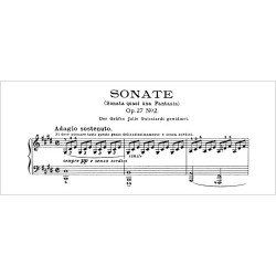 Mug Partition de la sonate "Clair de lune", op. 27 n°2 de Beethoven