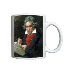 Mug Beethoven : Signature et portrait par Joseph Karl Stieler