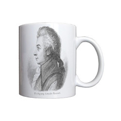 Mug Mozart : Portrait dessiné à l'encre de chine