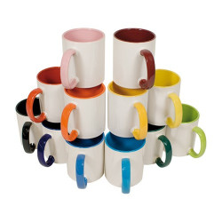 Mug Clé de sol et figures de notes en couleur