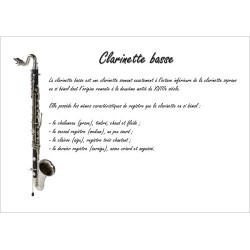 Poster éducatif : la clarinette basse