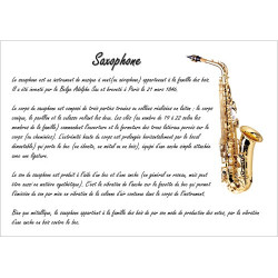 Poster éducatif : le saxophone
