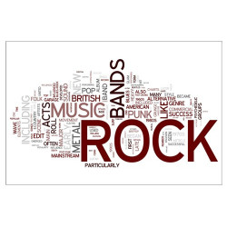 Poster Mots sur le rock