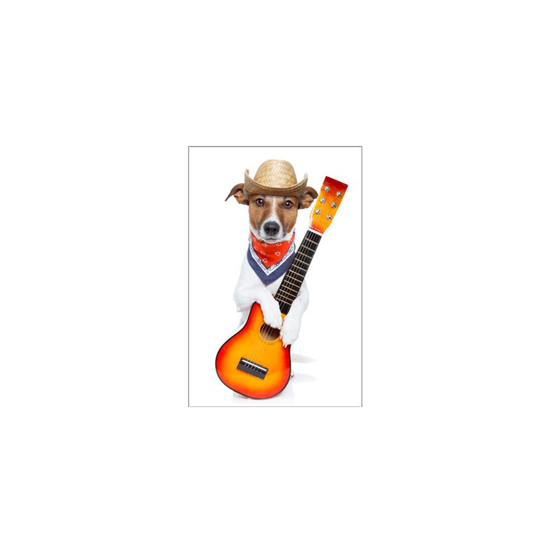 Poster Chien avec une guitare