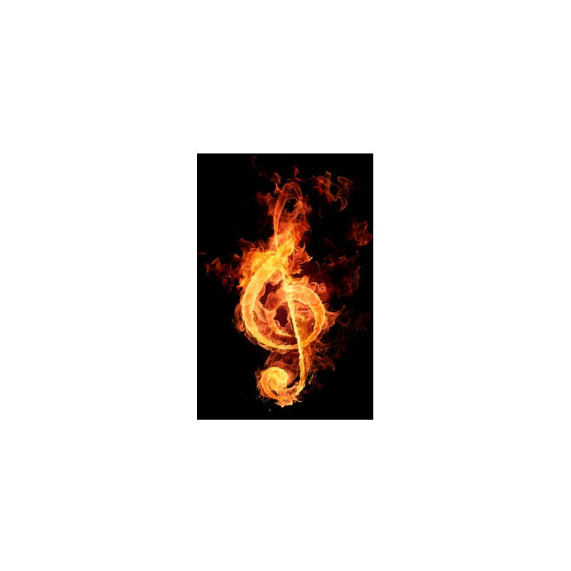 Poster Clé de sol en feu