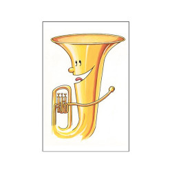 Poster Dessin d'un tuba