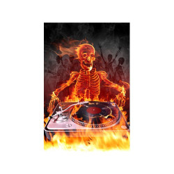 Poster Squelette DJ
