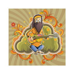 Poster Guitariste hippie