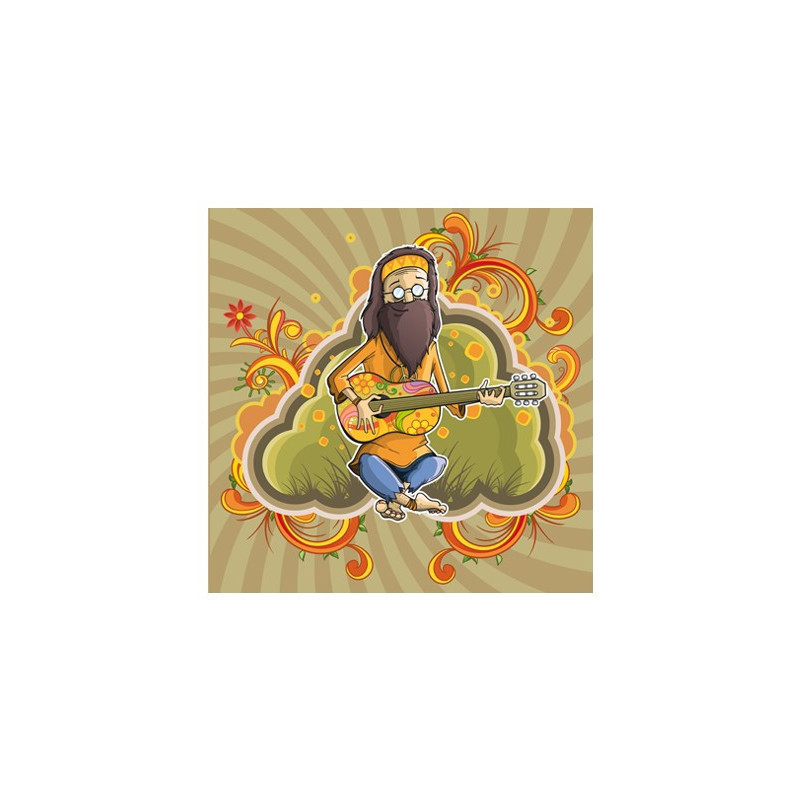 Poster Guitariste hippie