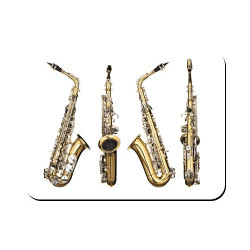 Aimant 4 vues du saxophone