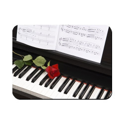 Aimant Piano, rose, partition