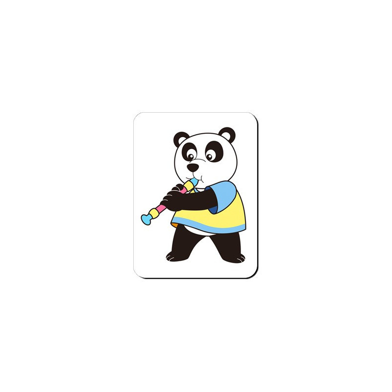 Aimant Panda flûtiste
