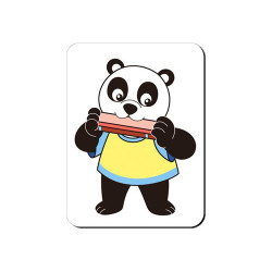 Aimant Panda avec harmonica