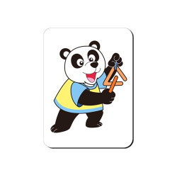 Aimant Panda avec un triangle