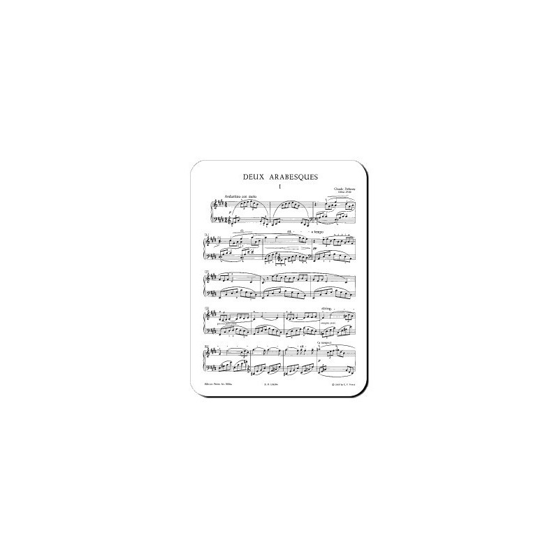 Aimant Partition de Debussy, 2 arabesques